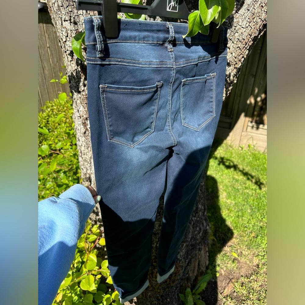 Dark blue jeans